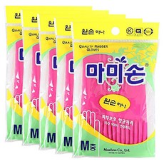 마미손 고무장갑 왼손만하나, 중(M), 5개