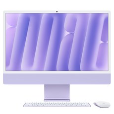 Apple 2024 아이맥 24 M4, 퍼플, M4 8코어, 8코어 GPU, 16GB, 256GB