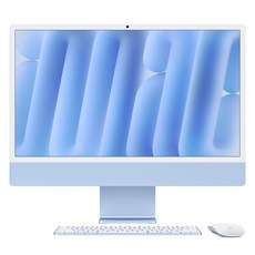Apple 2024 아이맥 24 M4, 블루, M4 8코어, 8코어 GPU, 16GB, 256GB