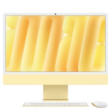 Apple 2024 아이맥 24 M4, 옐로, M4 10코어, 10코어 GPU, 16GB, 512GB