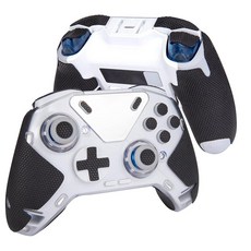 FLYDIGI APEX 4와 호환되는 컨트롤러 그립 테이프 미끄럼 방지 땀 흡수 질감 있는 스킨 키트 (블랙 라이트 버전), Black