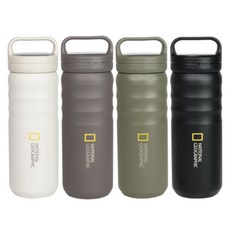 내셔널지오그래픽 에어터치 이중 스테인리스 스틸 텀블러, 시그니처 블랙, 540ml, 1개