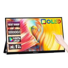 제우스랩 OLED 60Hz 터치식 포터블 모니터, 35.7cm, OL133ED