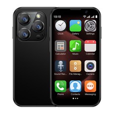 AIEK XS18 Pro 미니 안드로이드 8.1 스마트폰 3.0인치 디스플레이 2GB RAM 16GB ROM 얼굴인식 듀얼 SIM 스탠바이 3G 리틀폰, 블랙
