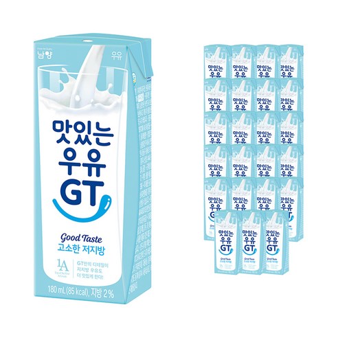 맛있는우유GT 고소한 저지방 멸균우유, 180ml, 24개