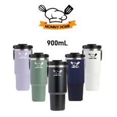 지에치 스텐 304 대용량 900ML 진공 보온보냉 빨대 텀블러, 퍼플, 1개
