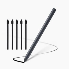 데이웍스 갤럭시탭 S펜 펜촉 5개입 교체용 S6 S7 S8 S9 플러스 울트라 FE 호환, 블랙