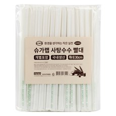 슈가랩 사탕수수 빨대 30cm 특대, 100개입, 1개