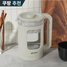 <신규한정>키친아트 온도조절 LED 유리 전기포트 1.5L, 베이지