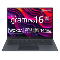 LG전자 2025 그램 Pro 16 코어Ultra5 애로우레이크, 타이탄 블루, 256GB, 16GB, WIN11 Home, 16Z90TP-GA5BK