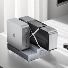 [ xc샵 ] 비링크 Beelink GTi13 UItra 미니 PC i9-13900HK 145W내장전원 MDC2.0열처리 14핵20코어5.4GHz 고성능 게이밍 베어본, GTi13 UItra +EX그래픽카드도크, Free DOS, 0GB, 0GB, 그레이-그레이버튼