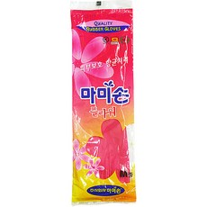 마미손 플라워 고무장갑, 중(M), 4개