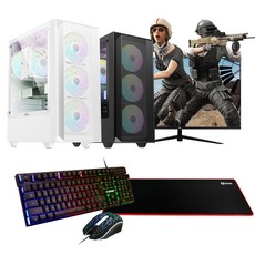 게이밍 조립 컴퓨터 데스크탑 27인치 32인치 세트 16GB SSD장착 GTX RTX 윈도우10, 블랙, 2. 27인치 세트, 1. 롤 에디션