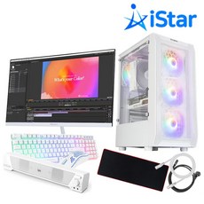 사무용 게임용 컴퓨터 풀세트 화이트 감성 롤 발로란트 게이밍 조립PC, 16-2)27인치/6700/1660S/16G 세트, WIN10 Home, 250GB, 16GB