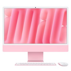 Apple 2024 아이맥 24 M4, 핑크, M4 8코어, 8코어 GPU, 16GB, 256GB