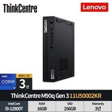 레노버 씽크센터 M90q Gen3 11U50002KR i9-12900T/16GB/256GB/Win11 Pro/3년 무상/Wifi6공유기 증정, 블랙, 256GB, 16GB, WIN11 Pro