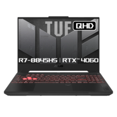 에이수스 2024 TUF 게이밍 A15 라이젠7 라이젠 8000 시리즈 지포스 RTX 4060, MechaGrey, 2TB, 32GB, Free DOS, FA507UV-HQ095