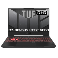 에이수스 2024 TUF 게이밍 A15 라이젠7 라이젠 8000 시리즈 지포스 RTX 4060, MechaGrey, 2TB, 32GB, WIN11 Home, FA507UV-HQ095W